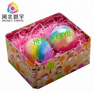 IN the ball five colorful mixed bath bombs set by iron package